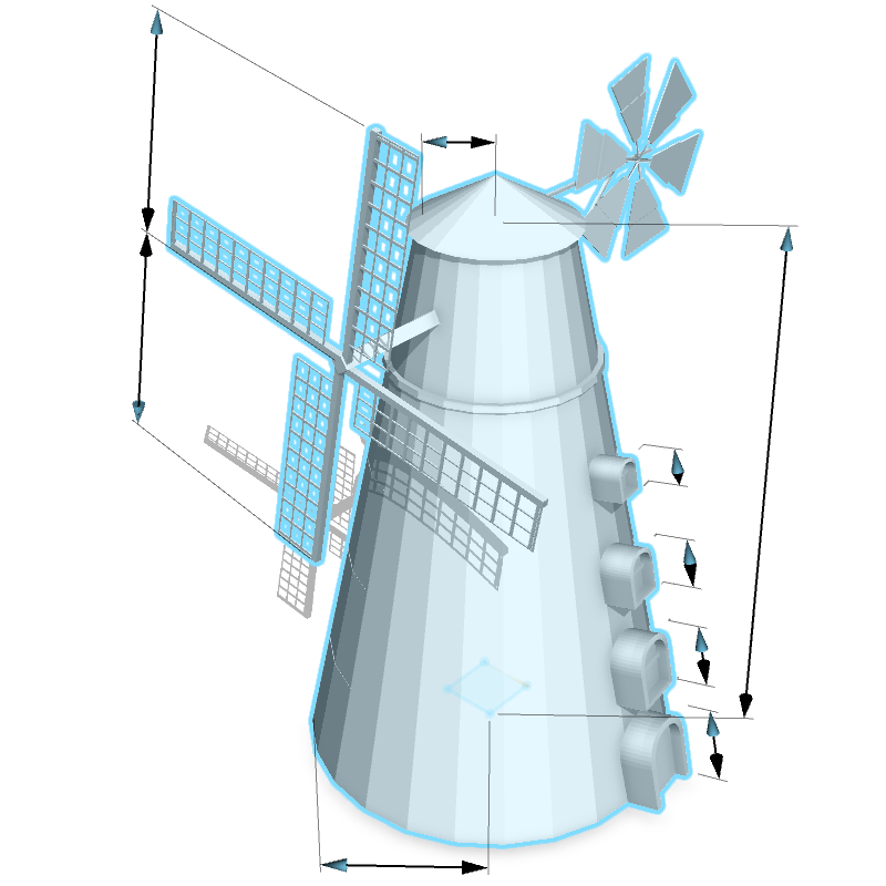 带有所有控点的风车 带有所有控点的风车