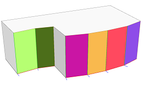 为每个正面创建六个正面形状 为每个正面创建六个正面形状