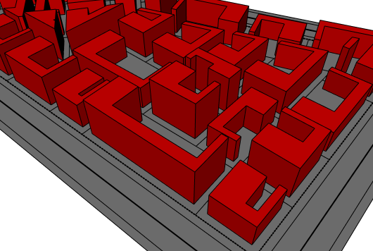 使用 U 形状填充的区块 使用 U 形状填充的区块