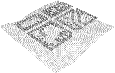 形状未与地形对齐。 形状未与地形对齐。
