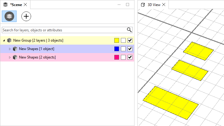 两个具有继承颜色的已着色图层 两个具有继承颜色的已着色图层