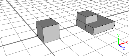 形状树以及已添加子形状 D 和 E 的模型 形状树以及已添加子形状 D 和 E 的模型