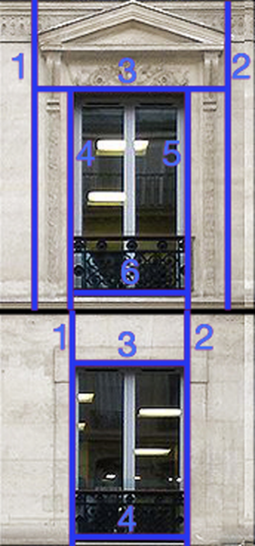 将窗户类型分割为它们的组件