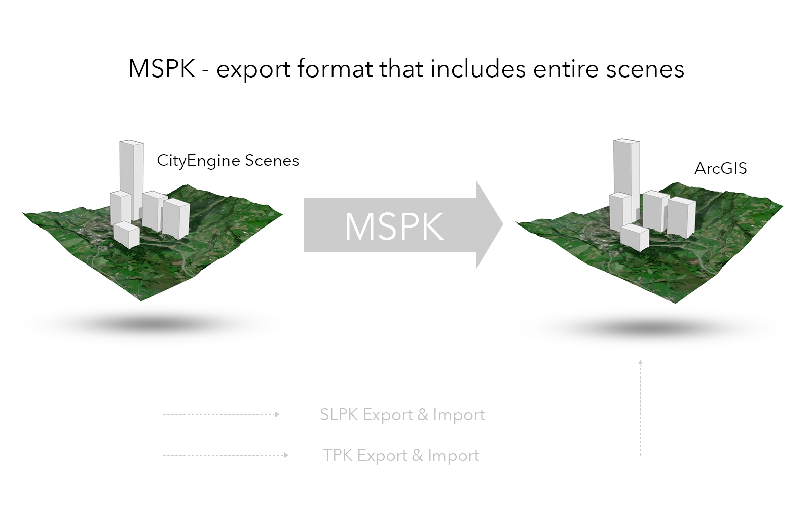 使用 MSPK 将场景导出到 ArcGIS