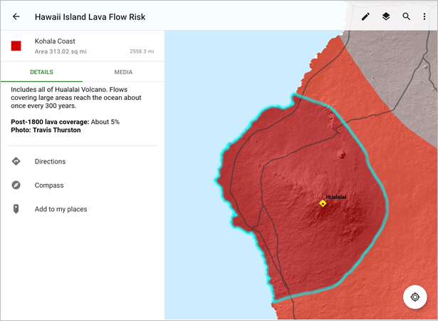 缩放至 Kohala Coast