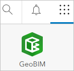 从应用程序启动器选择 GeoBIM 应用程序卡片。