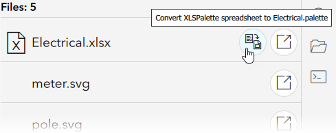 “媒体”选项卡中的“转换 XLSPalette”模板