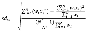 加权标准差等式