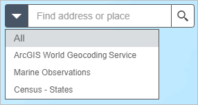 地理编码服务和可搜索图层的列表